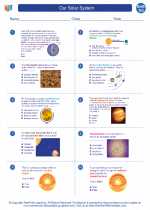 Earth Science - High School - Worksheet: Our Solar System