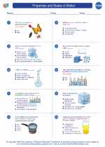 Chemistry - High School - Worksheet: Properties and States of Matter