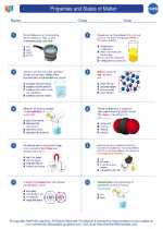 Chemistry - High School - Worksheet: Properties and States of Matter