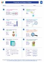 Chemistry - High School - Worksheet: Properties and States of Matter