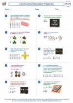 Mathematics - Sixth Grade - Worksheet: Commutative/Associative Properties