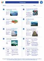 Science - Eighth Grade - Worksheet: Volcanoes