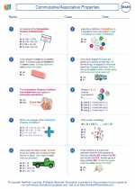 Mathematics - Sixth Grade - Worksheet: Commutative/Associative Properties