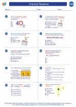 Chemistry - High School - Worksheet: Chemical Reactions