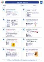 Chemistry - High School - Worksheet: Chemical Reactions