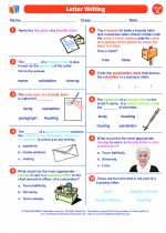 English Language Arts - Seventh Grade - Worksheet: Letter Writing 