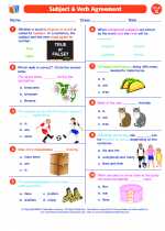 English Language Arts - Seventh Grade - Worksheet: Subject and Verb Agreement 