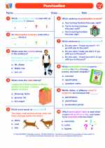 English Language Arts - Eighth Grade - Worksheet: Punctuation 