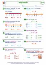 Mathematics - Seventh Grade - Worksheet: Inequalities