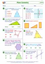 plane figures 8th grade math worksheets study guides and answer key