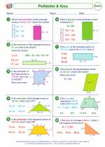 Mathematics - Eighth Grade - Worksheet: Perimeter and area