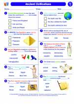 Social Studies - Third Grade - Worksheet: Ancient Civilizations