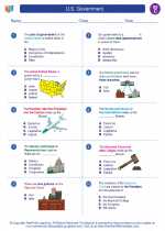 Social Studies - Third Grade - Worksheet: U.S. Government