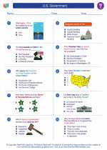 Social Studies - Third Grade - Worksheet: U.S. Government