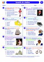 Social Studies - Fifth Grade - Worksheet: Growth of a Nation