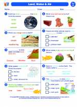 land water and air 1st grade science worksheets and answer keys study guides and vocabulary sets