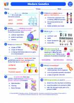 Science - Eighth Grade - Worksheet: Modern Genetics