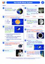 Science - Seventh Grade - Worksheet: The Sun-Earth-Moon System