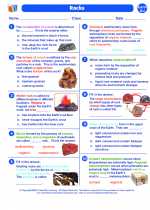 Science - Sixth Grade - Worksheet: Rocks