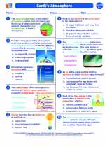 Science - Sixth Grade - Worksheet: Earth's Atmosphere
