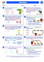 Science - Sixth Grade - Worksheet: Electricity