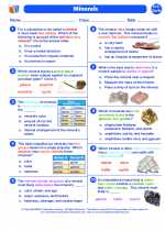 Earth Science - High School - Worksheet: Minerals II