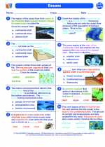 Earth Science - High School - Worksheet: Oceans