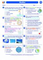 Earth Science - High School - Worksheet: Weather I