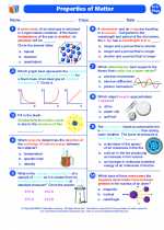 Physics - High School - Worksheet: Properties of Matter