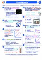 Physics - High School - Worksheet: Thermodynamics