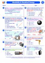 Physics - High School - Worksheet: Electricity and Electrical Energy - Set I