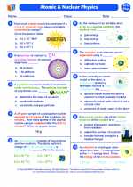 Physics - High School - Worksheet: Atomic and Nuclear Physics