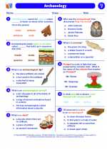 Social Studies - Sixth Grade - Worksheet: Archaeology