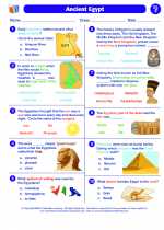 Social Studies - Sixth Grade - Worksheet: Ancient Egypt