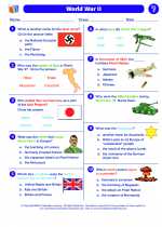 Social Studies - Sixth Grade - Worksheet: World War II