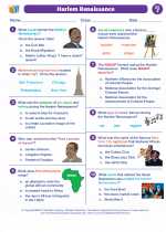 Social Studies - Sixth Grade - Worksheet: Harlem Renaissance