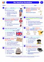 worksheets american revolution