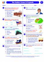 Social Studies - Seventh Grade - Worksheet: The Nation Grows and Expands