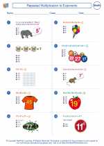 Mathematics - Sixth Grade - Worksheet: Repeated Multiplication to Exponents