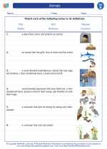 Science - Second Grade - Vocabulary: Animals