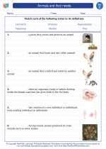 Science - Third Grade - Vocabulary: Animals and their needs