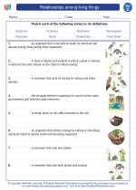 Science - Third Grade - Vocabulary: Relationships among living things