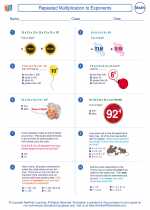 Mathematics - Sixth Grade - Worksheet: Repeated Multiplication to Exponents