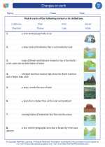 Science - Third Grade - Vocabulary: Changes on earth