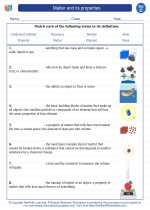 Matter and its properties. 3rd Grade Science Worksheets and Answer keys