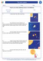 Science - Third Grade - Vocabulary: The solar system
