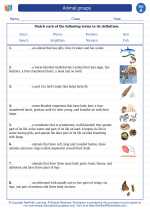 Science - First Grade - Vocabulary: Animal groups