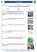 Science - Second Grade - Vocabulary: Land Habitats