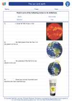 Science - Second Grade - Vocabulary: The sun and earth