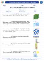 Science - Fifth Grade - Vocabulary: Solids, liquids and gases
